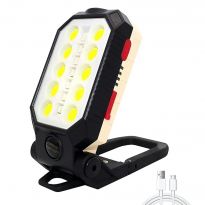 Svítilna nabíjecí pracovní COB LED, 2,2Ah, magnet, USB KAXL