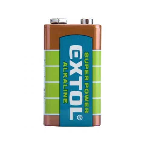Baterie alkalické, 1ks, 9V (6LR61) EXTOL ENERGY