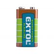 Baterie alkalické, 1ks, 9V (6LR61) EXTOL ENERGY
