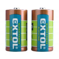 Baterie alkalické, 2ks, 1,5V C (LR14) EXTOL ENERGY