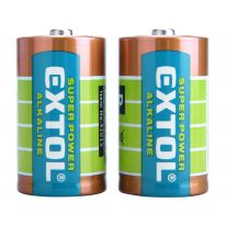 Baterie alkalické, 2ks, 1,5V D (LR20) EXTOL ENERGY