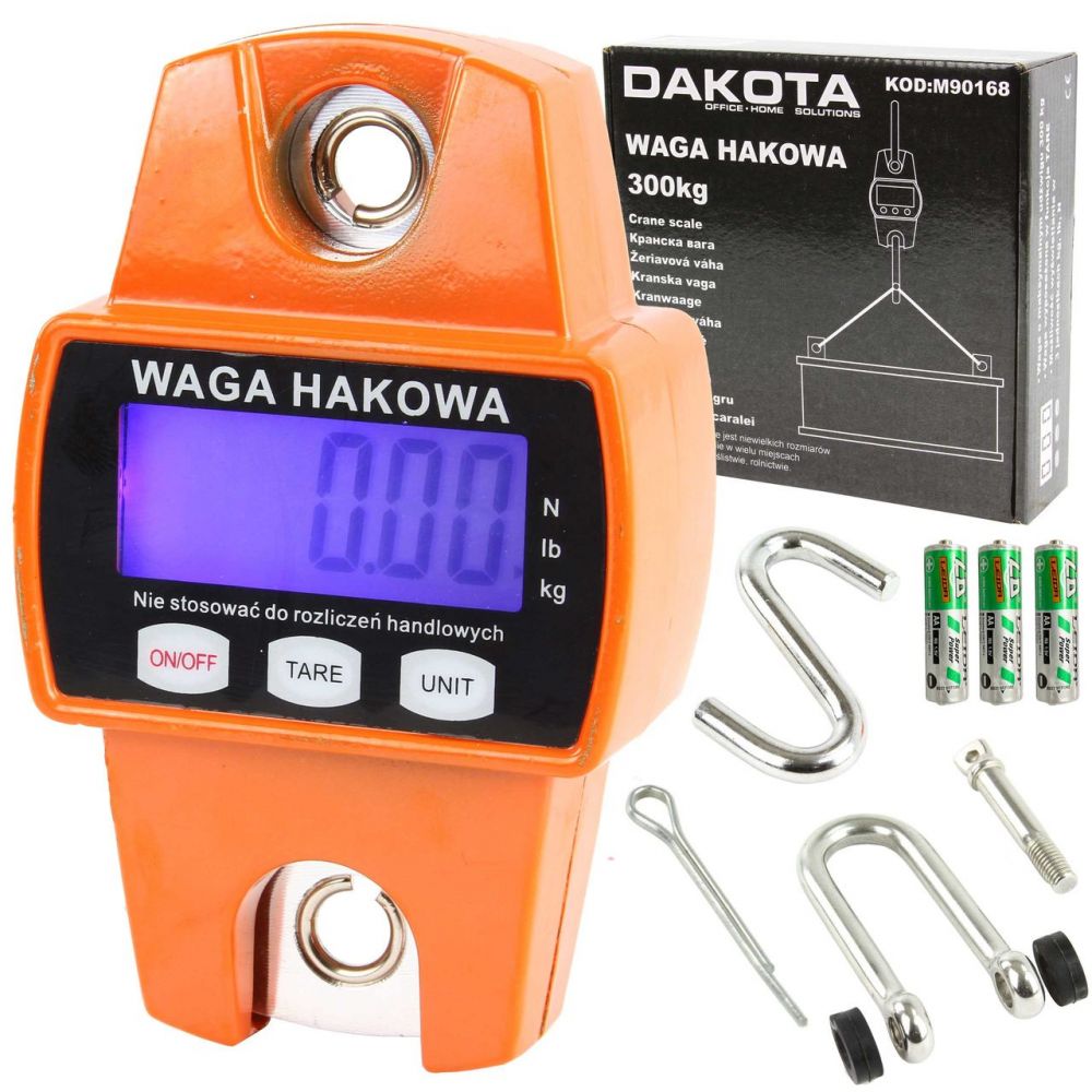 ﻿﻿Elektronická závěsná váha 300kg DAKOTA 0.835 Kg HOBY Sklad3 M90168