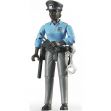 Figurka - Policistka (tmavá pleť) + příslušenství 60431 BRUDER