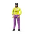Figurka - Žena (snědá pleť), fialové kalhoty 60403 BRUDER