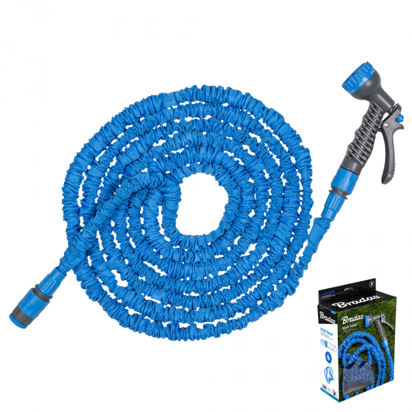 Flexibilní, smršťovací zahradní hadice 7,5m-22m s postřikovačem - modrá TRICK HOSE 1.1 Kg HOBY Sklad3 BR-WTH722BL