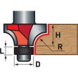 Fréza zaoblovací (vydutá) do dřeva, R3xD21,5xH12, 8mm EXTOL PREMIUM