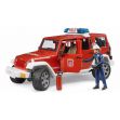 Hasičský Jeep Wrangler Unlimited Rubicon + hasič a maják 02528 BRUDER