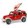 Hasičský Jeep Wrangler Unlimited Rubicon + hasič a maják 02528 BRUDER
