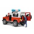 Hasičský Land Rover Defender + hasič a maják 02596 BRUDER
