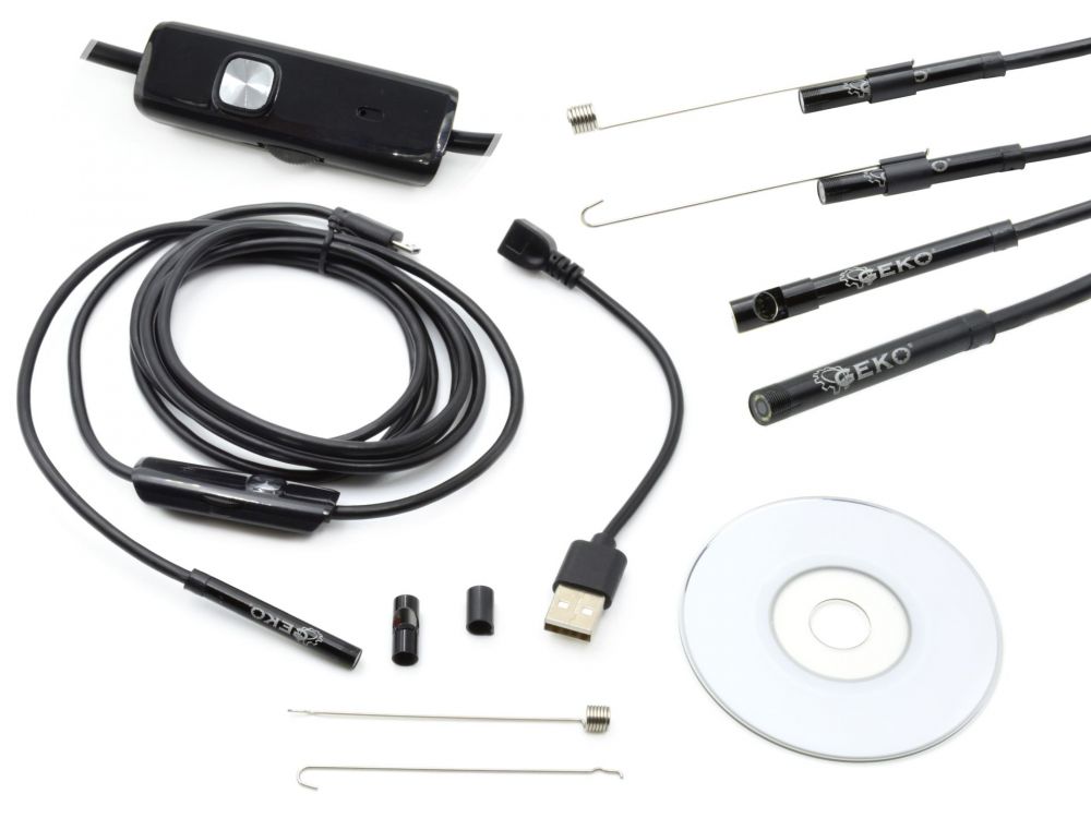 Inspekční kamera, endoskop 5,5mm, 2m, USB 2.0 GEKO 0.1 Kg HOBY Sklad3 G02942