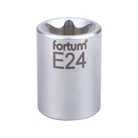 Klíč nástrčný vnitřní TORX, 1/2', E24, L 38mm, 61CrV5, FORTUM