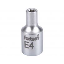 Klíč nástrčný vnitřní TORX, 1/4', E4, L 25mm, 61CrV5, FORTUM