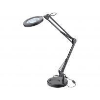 Lampa stolní s lupou, černá, USB napájení, 2400lm, 3 barvy světla, 5x zvětšení EXTOL LIGHT