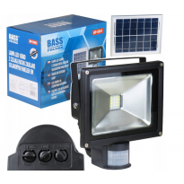 LED reflektor 20W s pohybovým senzorem a solárním panelem BASS