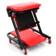 Montážní pojízdné lehátko, stolička 2v1 červená MAR-POL