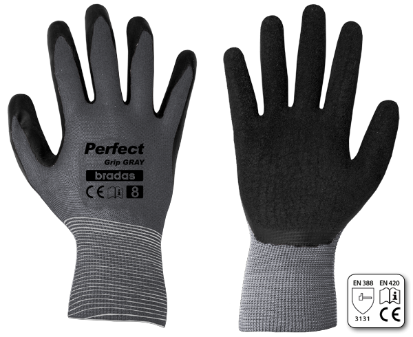 Ochranné rukavice 10", latexové PERFECT GRIP GRAY 0 Kg HOBY Sklad3 BR-RWPGGY10