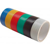 Pásky izolační PVC, sada 6ks, 19mmx0,13mmx3m, různé barvy, šířka 19x0,13mm, EXTOL CRAFT