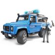 Policejní Land Rover Defender + policista a maják 02597 BRUDER