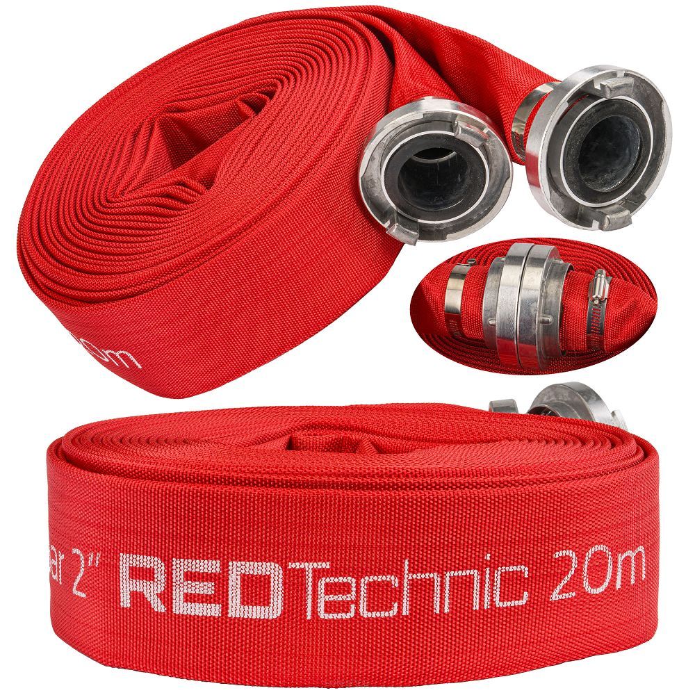 Požární hadice s rychlospojkami 2", 20m RED TECHNIC 3.7 Kg HOBY Sklad3 RTWS0067 14