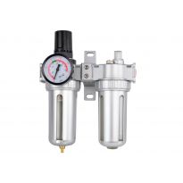 Regulátor tlaku 1 MPa s filtrem a manometrem a přim. oleje 1/4" GEKO