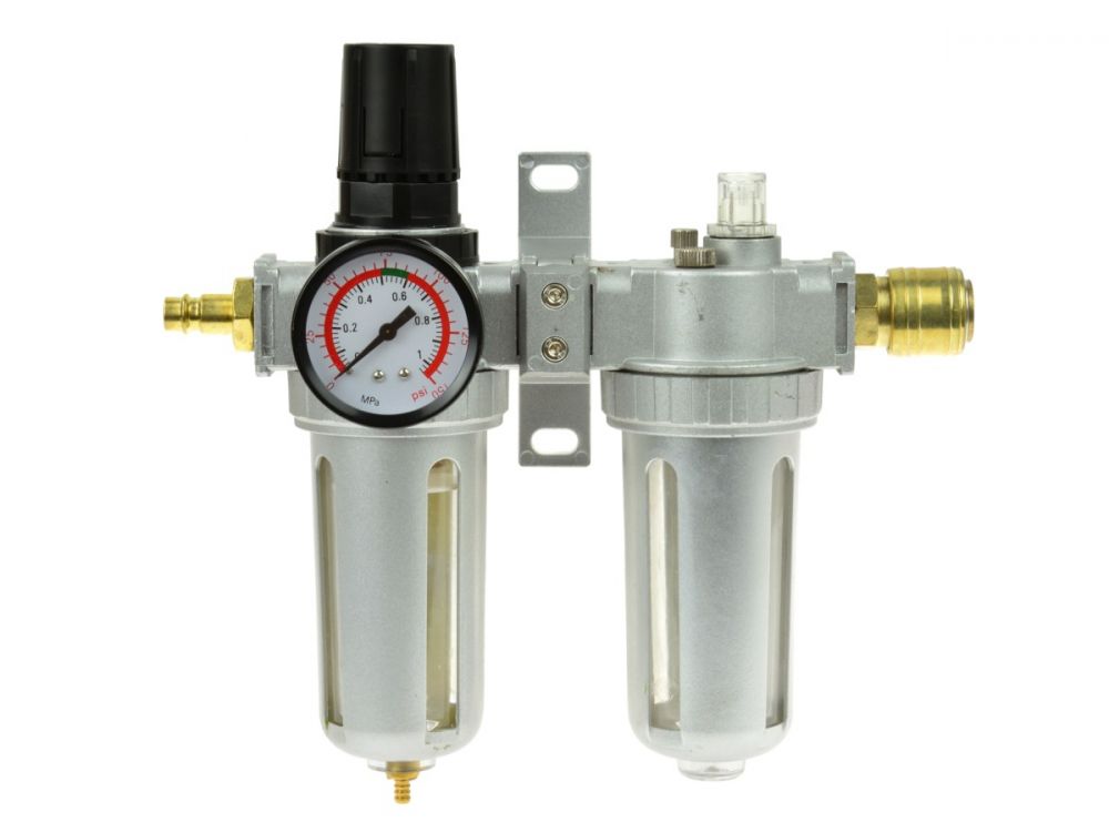 Regulátor tlaku s filtrem, manometrem a přim. oleje 1/2" GEKO 1.12 Kg HOBY Sklad3 G03161