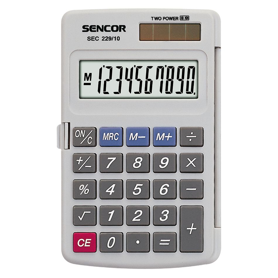 SEC 229/10 Kapesní kalkulačka Dual SENCOR 0.075 Kg HOBY Sklad3 10001165