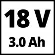 Aku sekačka 18V, 3Ah, Li-Ion GE-CM 18/30 Li Kit Einhell Expert