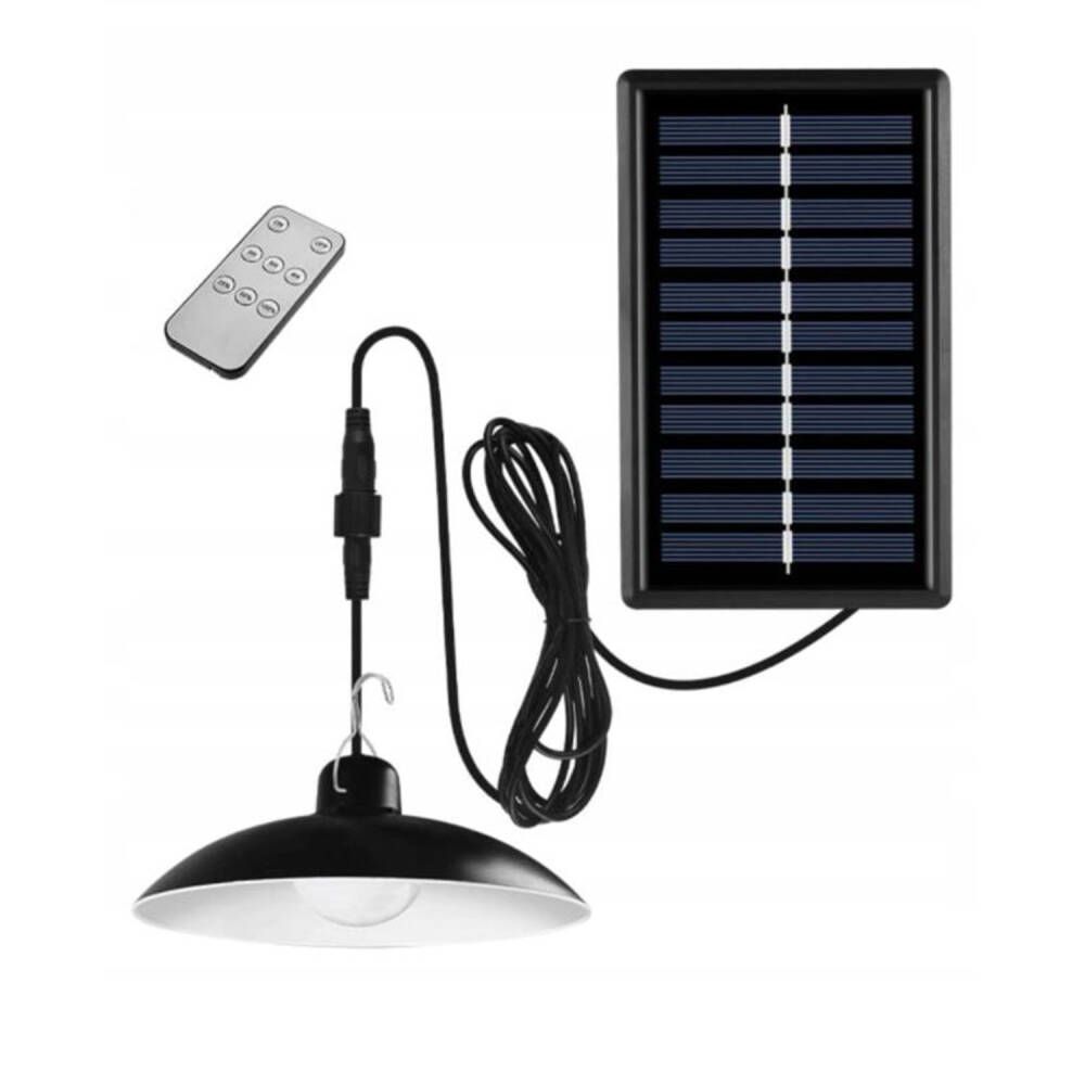 Solární LED lampa/lustr s dálkovým ovládáním BASS