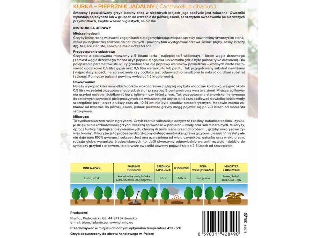 Liška obecná ( Cantharellus cibarius ) mykorhyzní mycelium 0.200 Kg HOBY Sklad3 PO-SM-LO 5903111428495