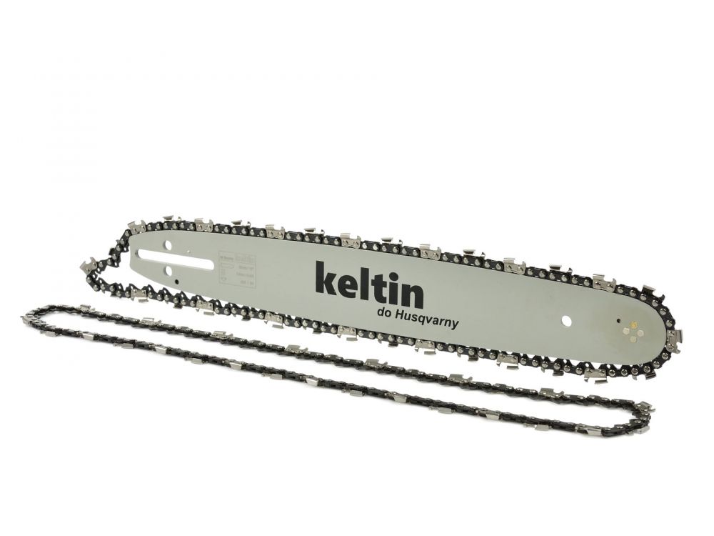 Vodící lišta pro řetězové pily a 2 řetězy 15" 0,325" 1,5mm 64z KELTIN