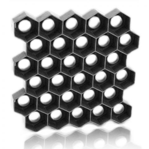 Zatravňovací plastové dlaždice 1m², tvárnice, černá HONEY